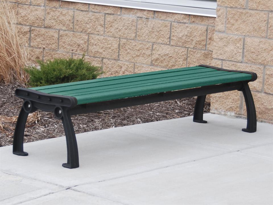 Heritage Cast Aluminum 6 ft. Backless Outdoor Patio Bench