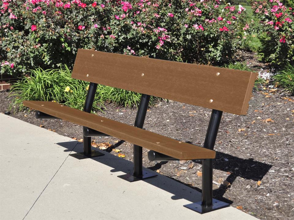 Madison Steel 6 ft. Surface Patio Bench