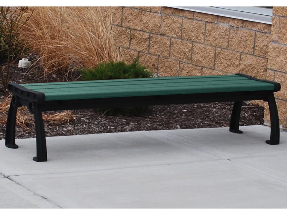 Heritage Cast Aluminum 8 ft. Backless Outdoor Patio Bench