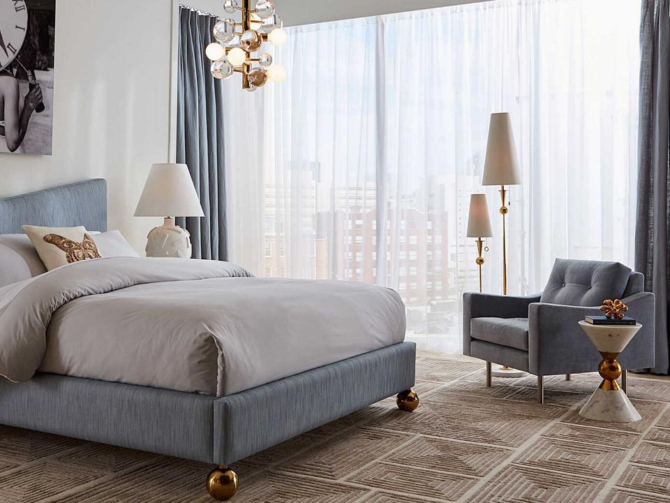 Chevron Blue Bedroom Set