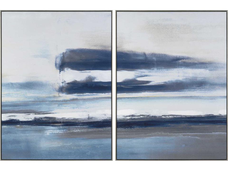Carol Benson-Cobb's Horizon's Break Diptych Canvas Wall Art Set of 2