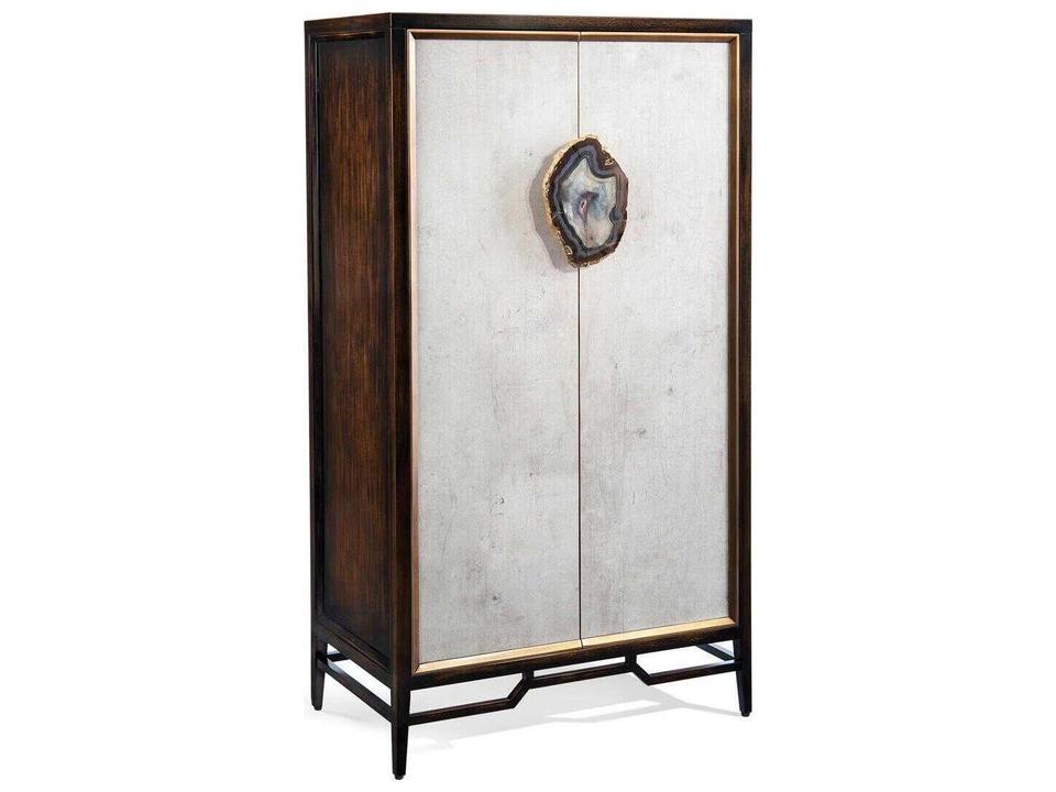 Anzu Cabinet in Windsor Black and Aztec Gold with Agate Handles