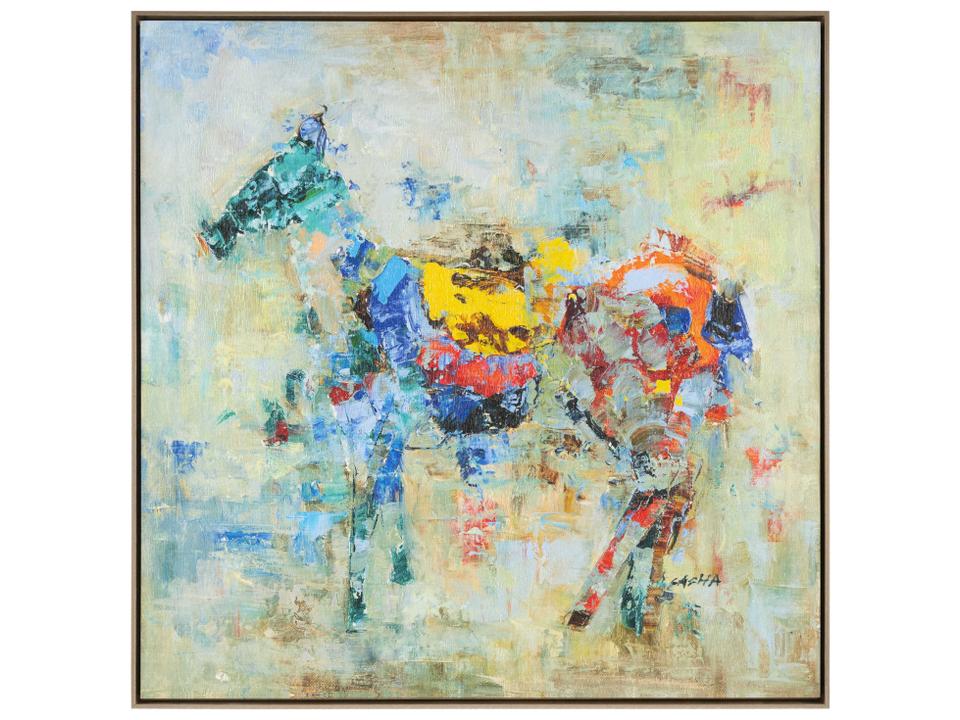Equestrian Confe Wall Art Abstract Horse Canvas Print