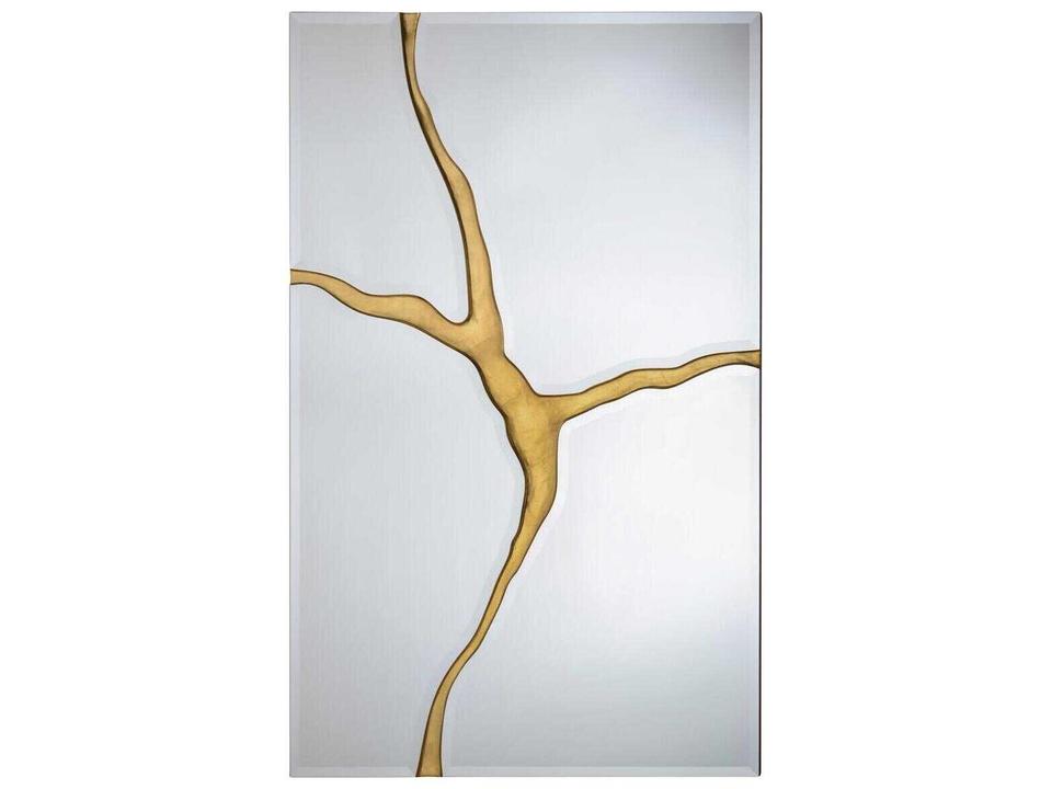 Revne Modern Beveled Mirror with Exotic Gold Finish