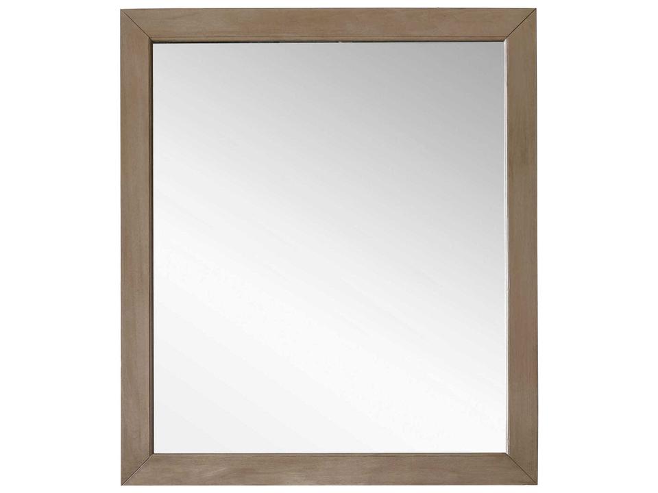 Chicago 48-Inch Whitewashed Walnut Framed Bathroom Mirror