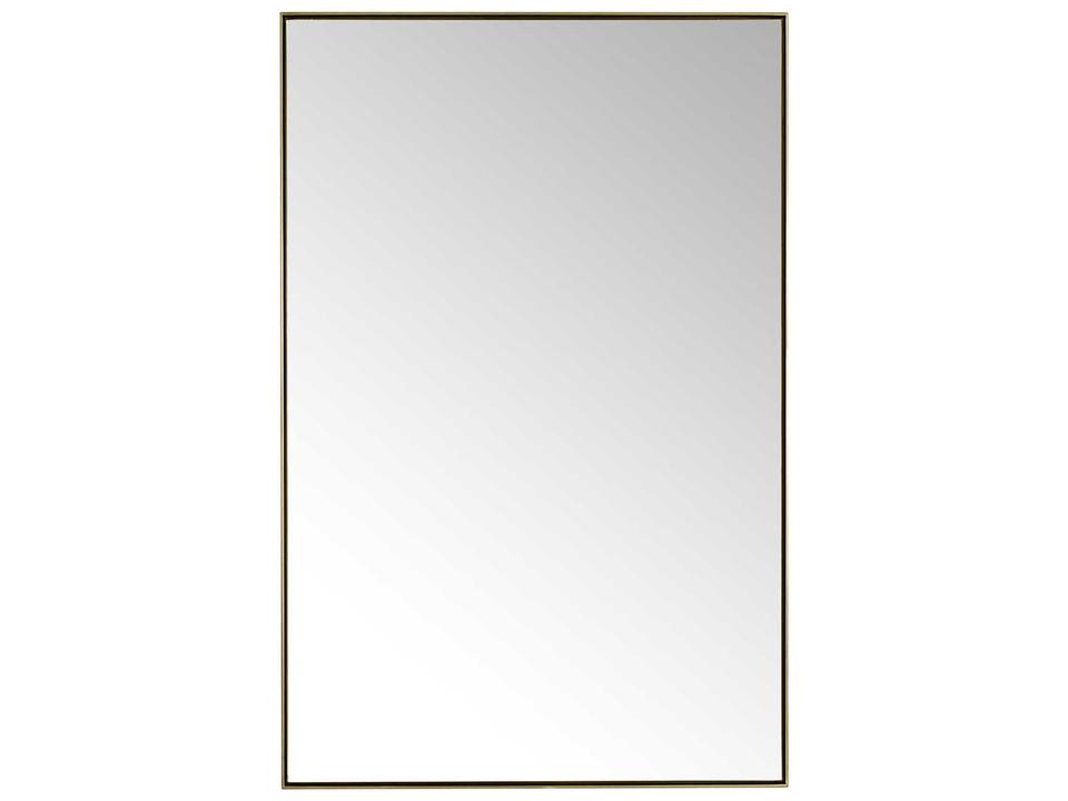 Rohe Rectangular Mirror in Champagne Brass