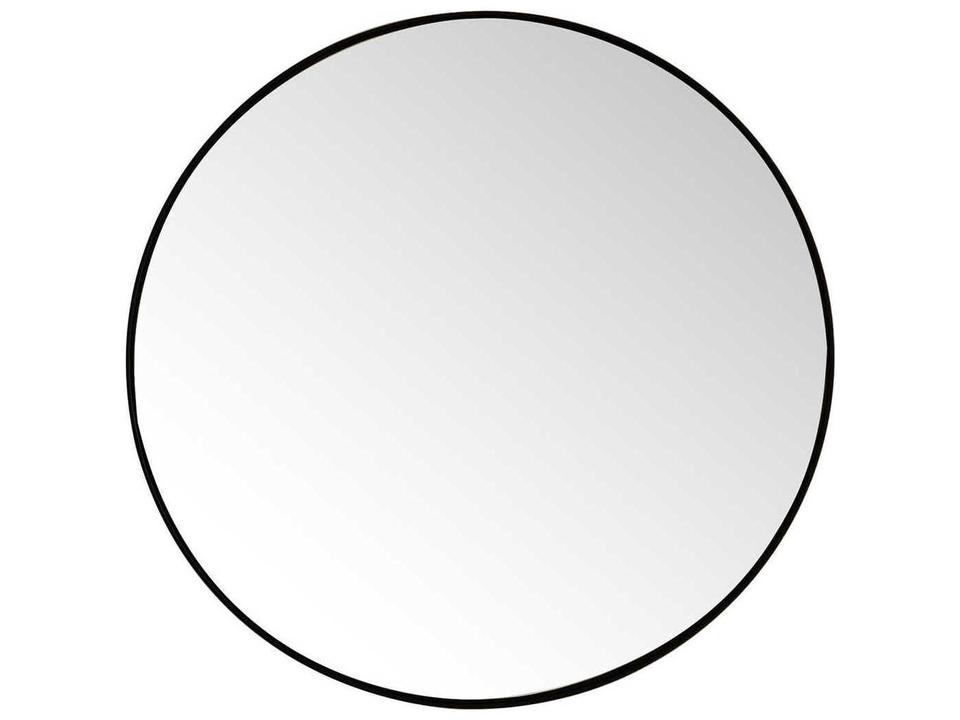 Rohe 30 Inch Round Wall Mirror in Matte Black