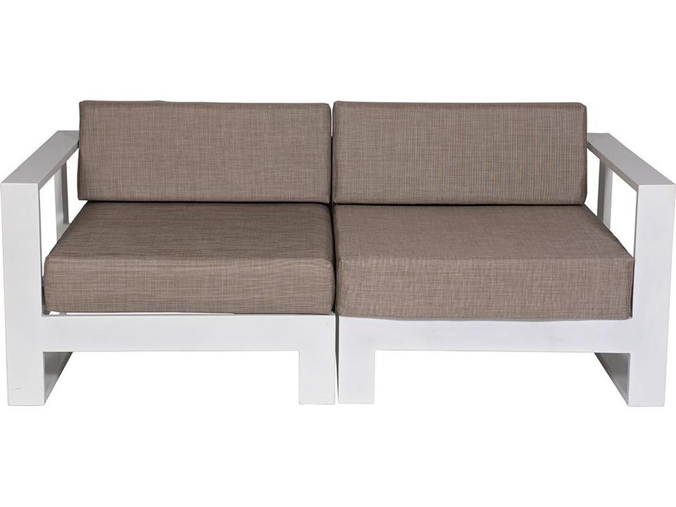 Aruba Aluminum Loveseat in Cast Silver