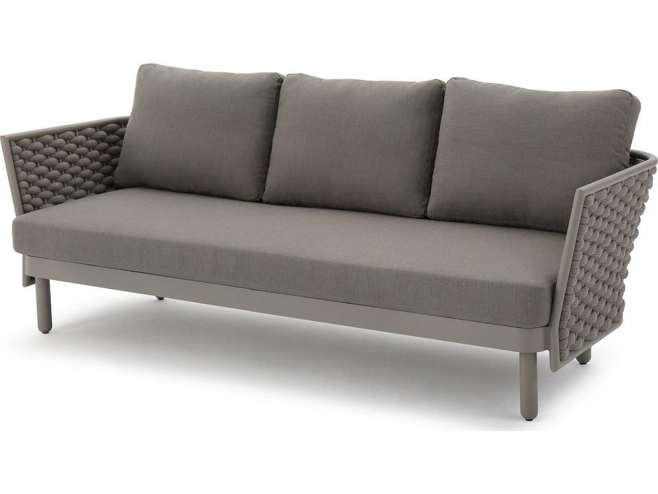Palma 3-Seat Aluminum Sofa with Adjustable Backrest