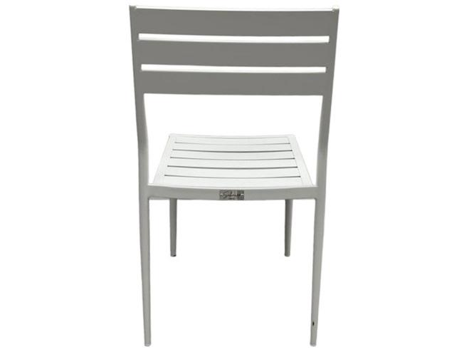 Estela Aluminum Dining Side Chair in White