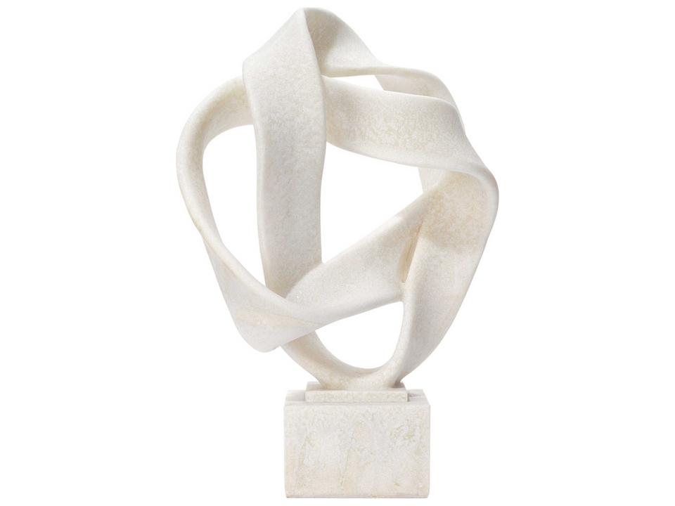 Intertwined Off White Decorative Object on Stand
