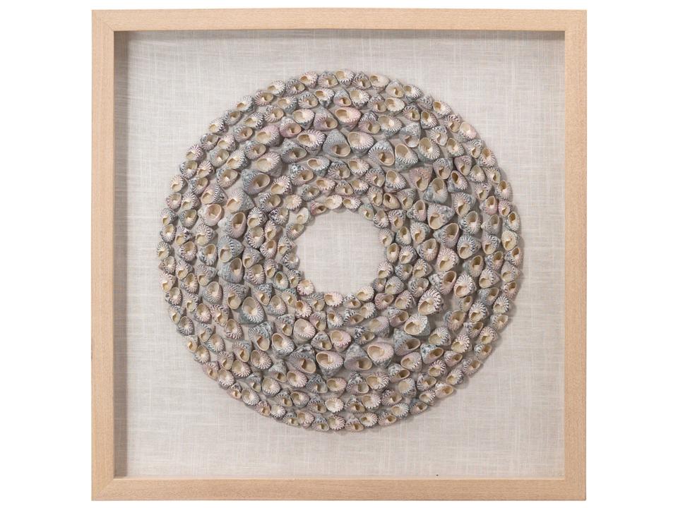 Bora Bora Framed Wall Art Taupe Snail Shell