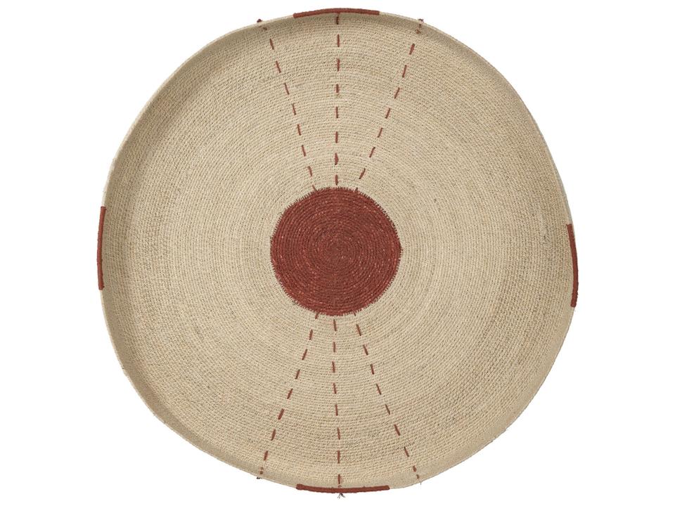 Sundial Rust Seagrass Round Wall Art