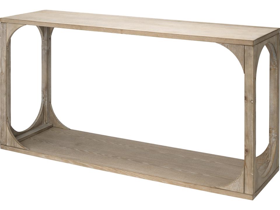 Everett Rectangular Wood Console Table in Grey Wash