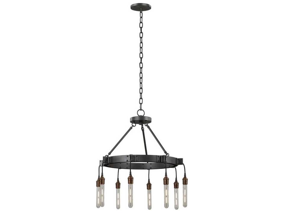 Stuyvesant 8-Light Matte Gun Metal Gunmetal Chandelier