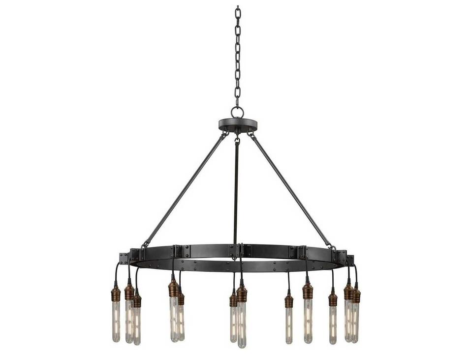 Stuyvesant 12-Light Matte Gun Metal Gunmetal Chandelier
