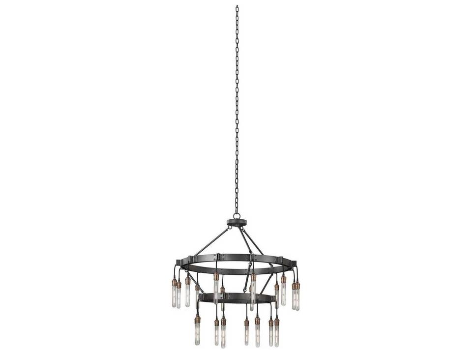 Stuyvesant 20-Light Matte Gun Metal Gunmetal Chandelier