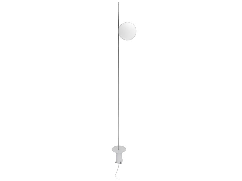 Atmosphere 18W LED Outdoor Floor Lamp in Matte Black with Matte White Globe