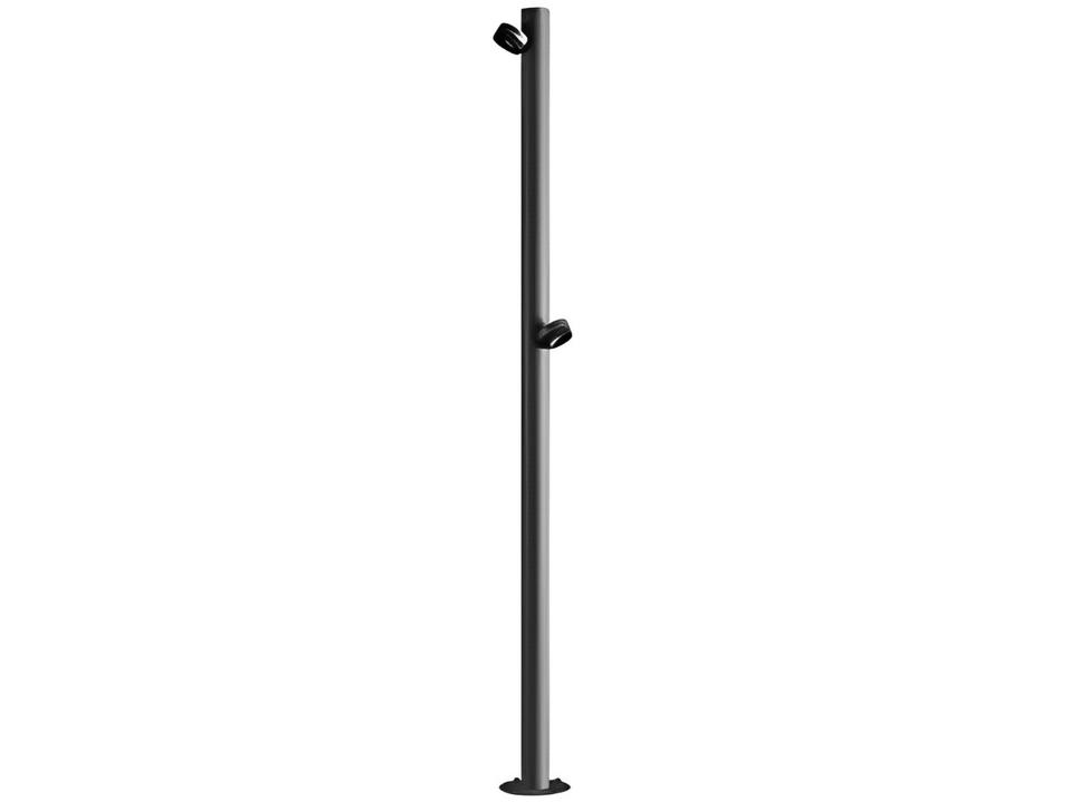 Jaco 2-Light Outdoor Floor Lamp in Mineral Brown