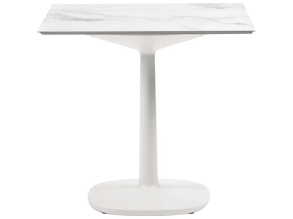 Kartell Multiplo 31-Inch Square Dining Table in White Symphonie