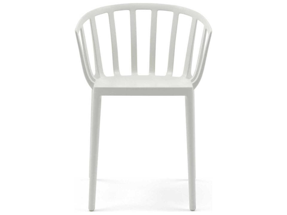 Venice Matte White Resin Dining Arm Chair (Sold in 2)
