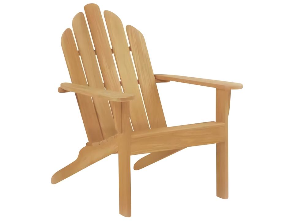 Adirondack Teak Accent Chair in Grade A Natural Teak