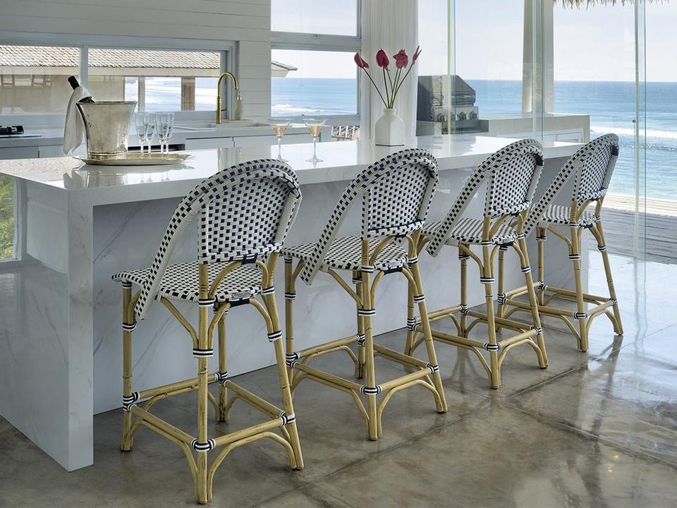Cafe Wicker Bar Stool Set