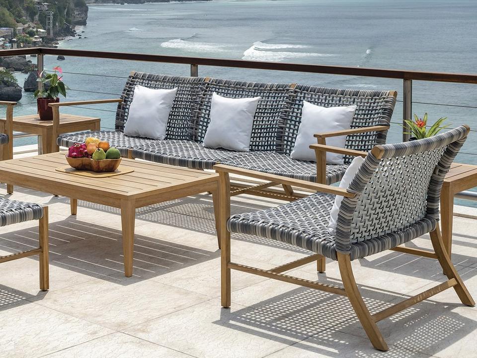 Catherine Teak Wicker Lounge Set