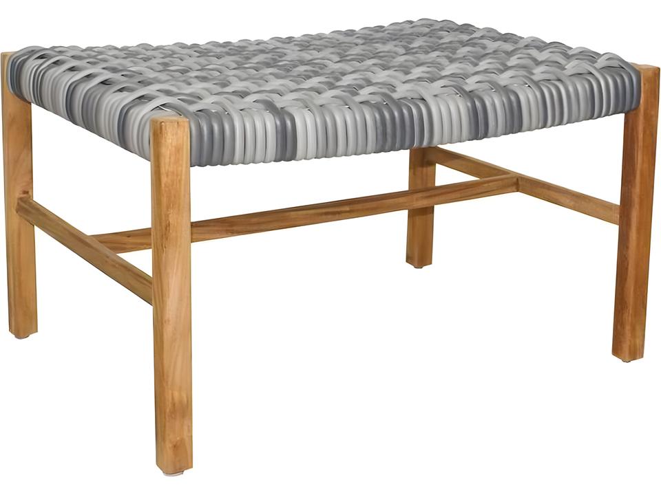 Catherine Club Ottoman Teak and Wicker