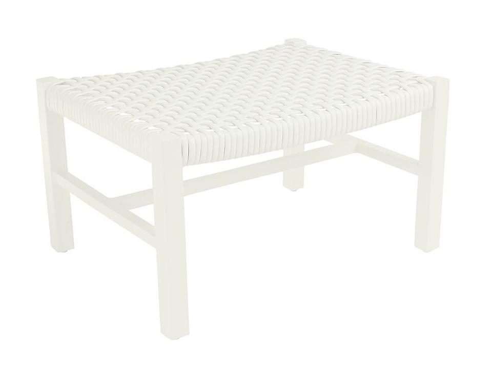 Catherine Aluminum Wicker Club Ottoman