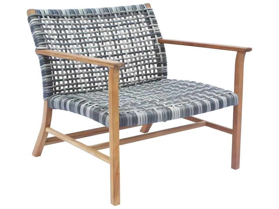 Catherine Teak Wicker Lounge Chair
