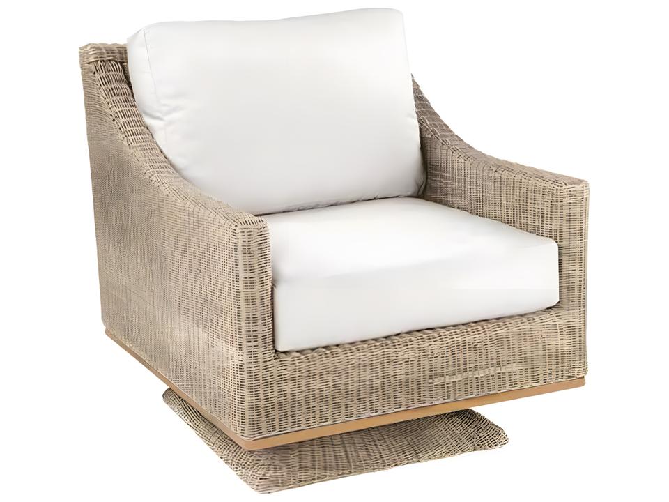 Frances Teak Swivel Rocker Lounge Chair