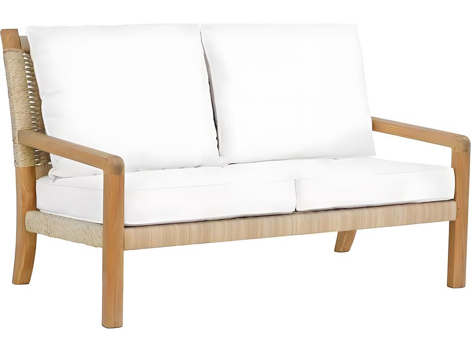 Hudson Teak Rope Cushion Loveseat