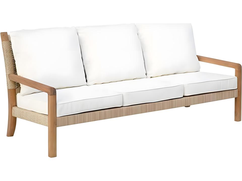Hudson Deep Seating Sofa Woven Teak Frame