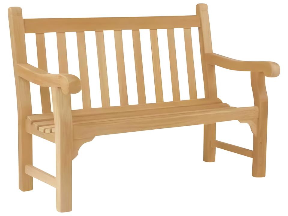 Hyde Park 4' Bench in Solid Teak