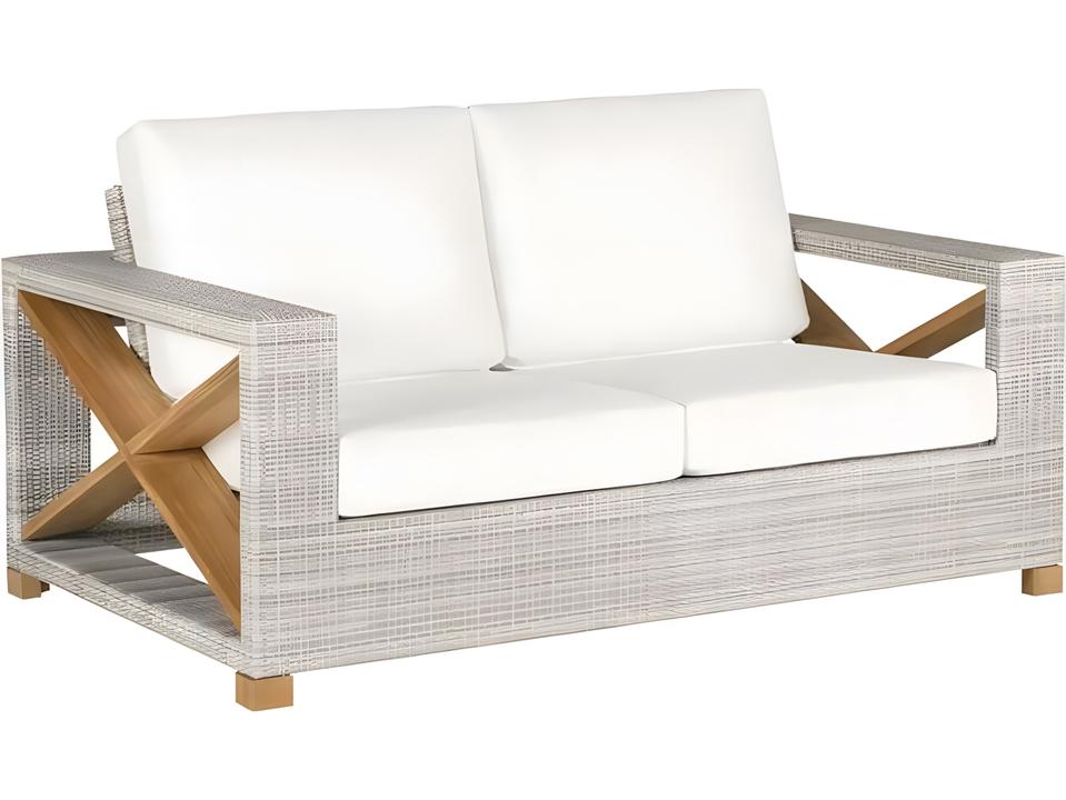Jupiter Teak Cushion Loveseat
