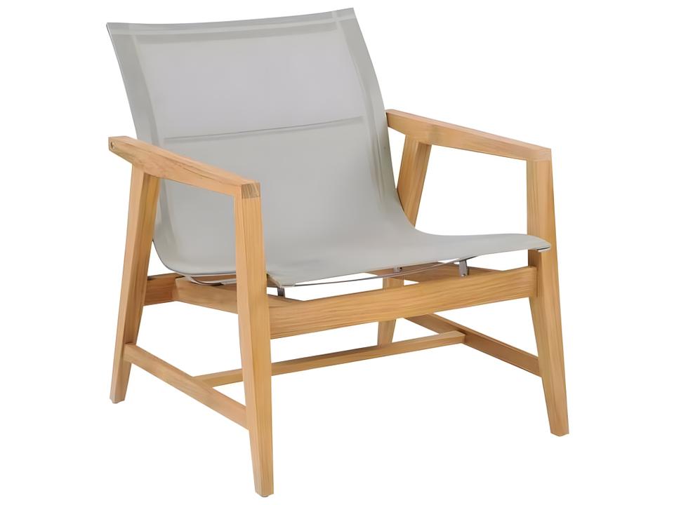 Marin Outdoor Teak Sling Club Chair