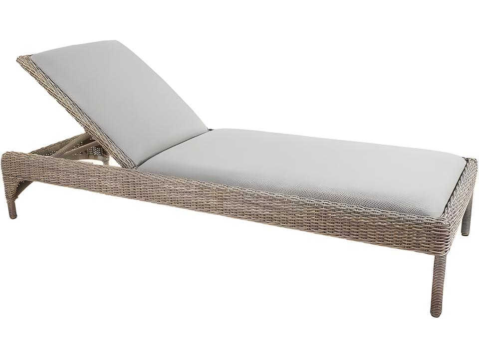 Milano Wicker Padded Sling Adjustable Chaise Lounge