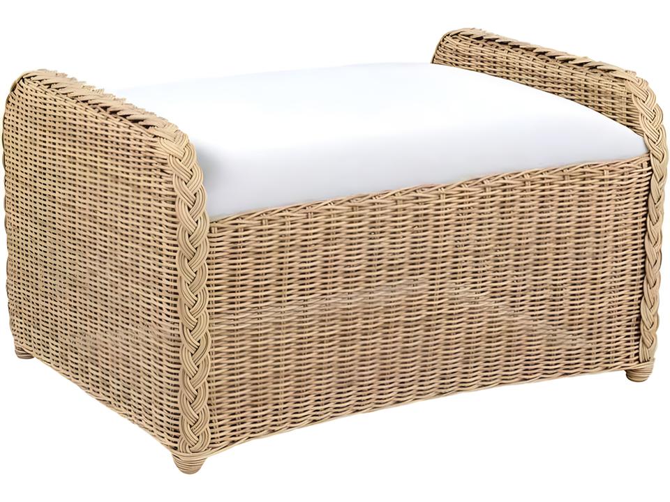 Quogue Club Ottoman All-Weather Wicker