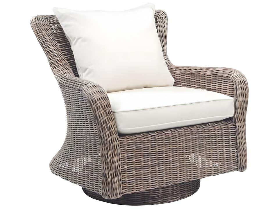Sag Harbor Wicker Swivel Rocker Lounge Chair