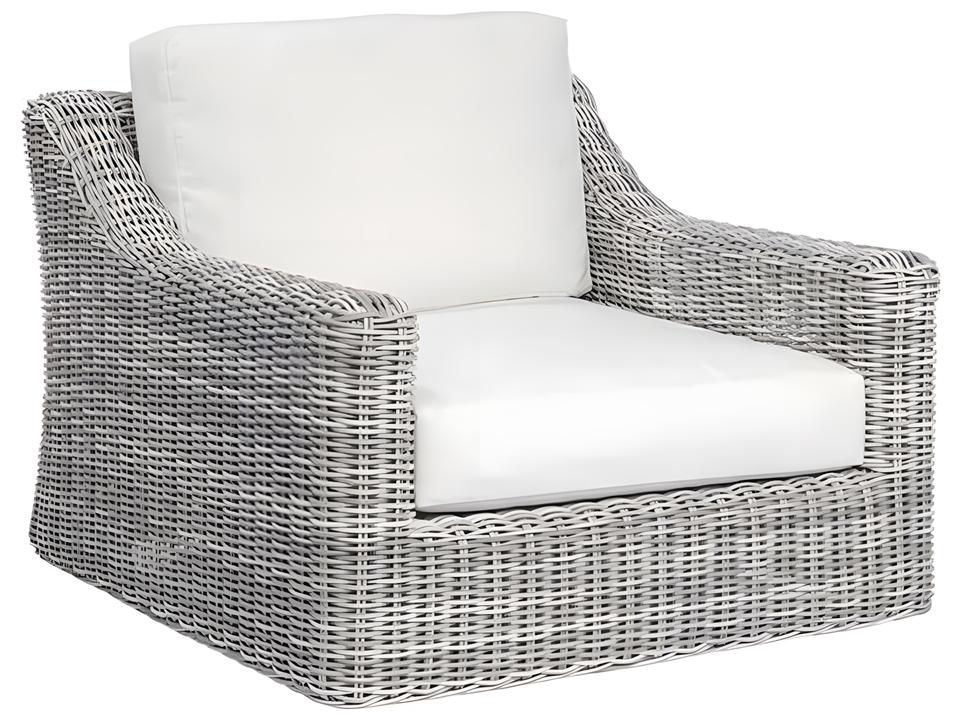 Tortola Wicker Swivel Lounge Chair with Cushion