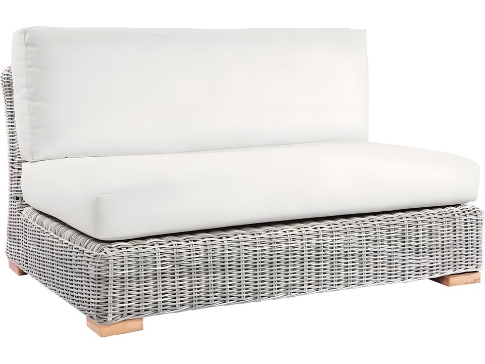 Tortola 52-Inch Wicker Modular Armless Settee