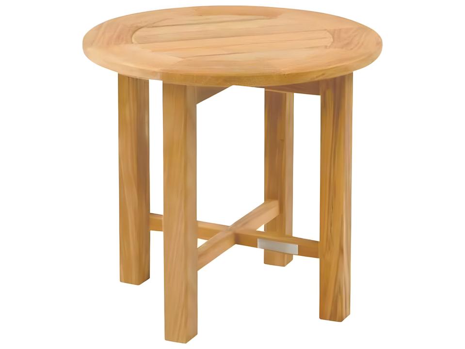 Essex Round Outdoor Side Table in Grade A Teak