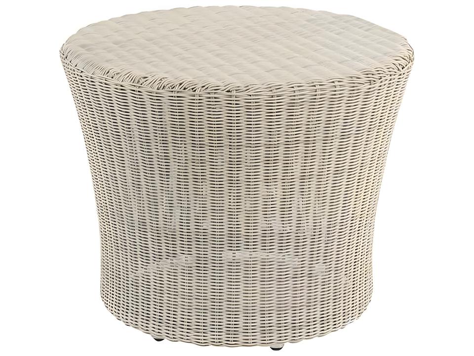 Westport Wicker Round End Table for Outdoor Use