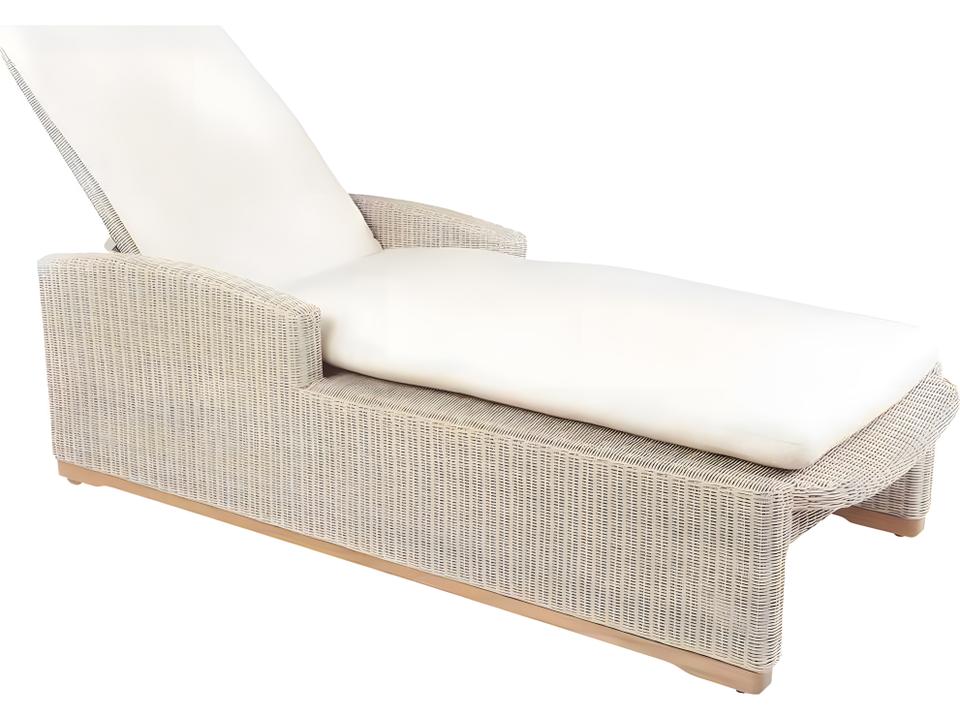 Westport All-Weather Wicker Teak Chaise Lounge