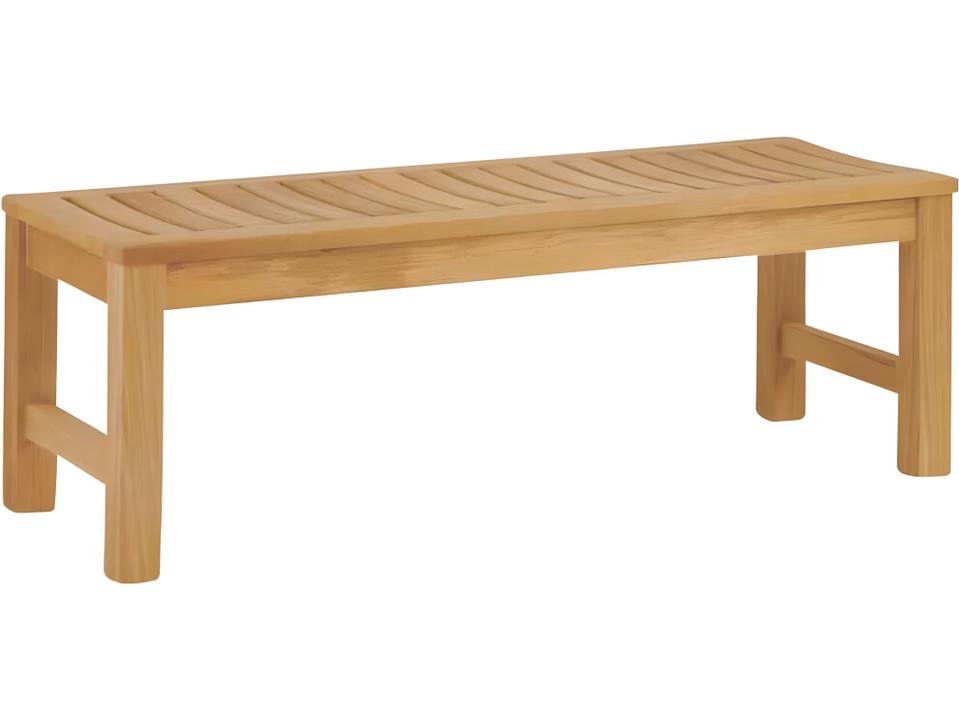 Waverley 4ft Backless Bench in Solid Teak
