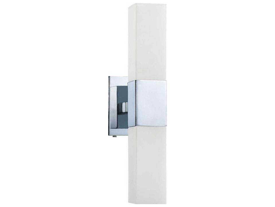 Madison 2-Light Chrome Glass Vanity Light