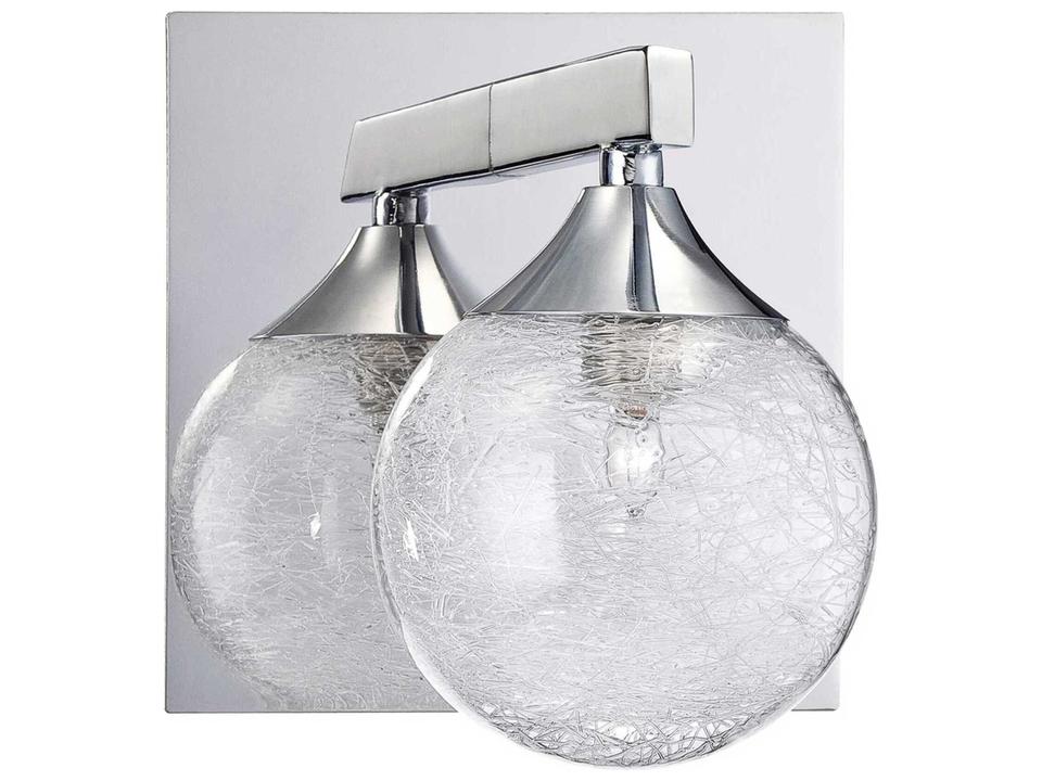 Fybra 1-Light Chrome Glass Wall Sconce