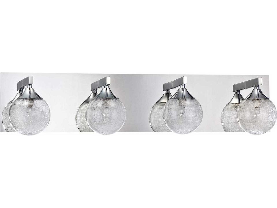 Fybra 4-Light Chrome Glass Vanity Light