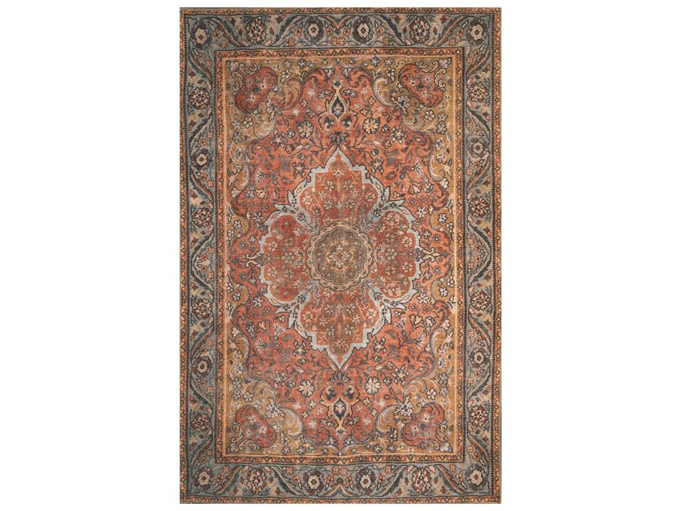 London Bordered Machine Woven Washable Area Rug